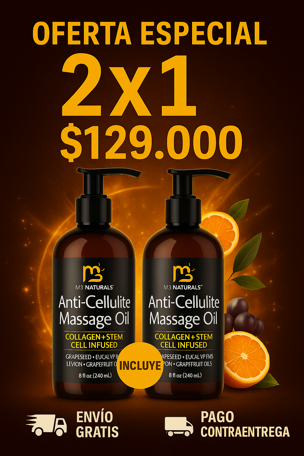 CelluSculpt™ – Aceite Reafirmante que Deshace la Celulitis, Tonifica y Mejora la Textura de Tu Piel Rápidamente